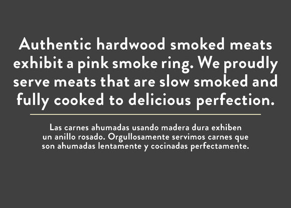 Authentic Hardwood Smoked Meats Bar Sign <BR> <BR>