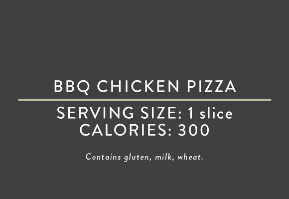 BBQ Chicken Pizza <br> (12/27/21 REV NUT)