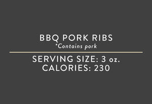 BBQ Pork Ribs <br> (03/15/17 REV NUT)