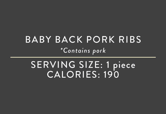 Baby Back Pork Ribs <br> (03/15/17 REV NUT)