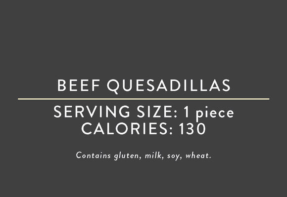 Beef Quesadillas <br> (05/15/18 REV NUT)