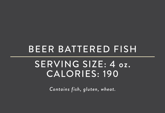 Beer Battered Fish <br> <BR> <BR> (02/08/23 REV NUT)