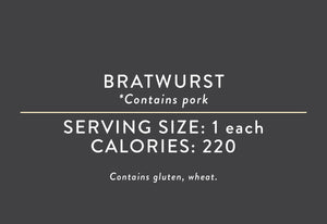 Bratwurst Lunch Size <br> (04/26/22 REV NUT)