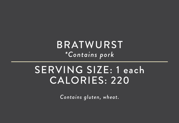 Bratwurst Lunch Size <br> (04/26/22 REV NUT)