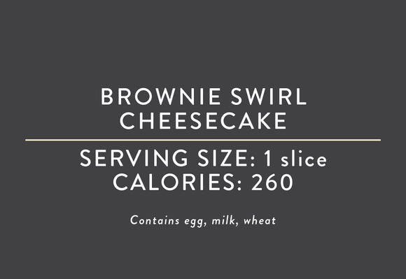 Brownie Swirl Cheesecake <BR>(07/09/25 REV NUT)