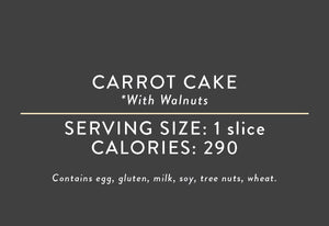 Carrot Cake  (12/27/21 REV NUT)<BR> <BR>