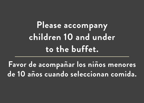 Bilingual Children 10 and Under <br> Bar Sign <BR> <BR>