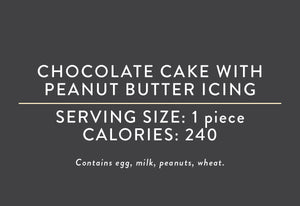 Chocolate Cake with Peanut Butter Icing <BR>  (07/09/25 REV NUT)