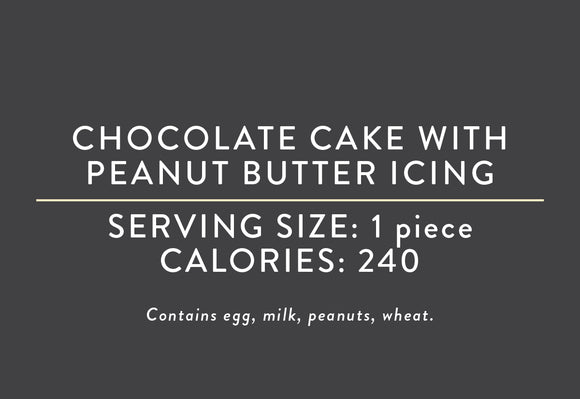Chocolate Cake with Peanut Butter Icing <BR>  (07/09/25 REV NUT)