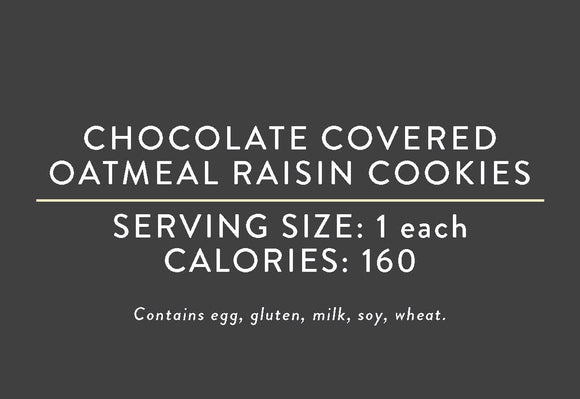 Chocolate Covered Oatmeal Raisin Cookies <BR> (02/03/23 REV NUT)