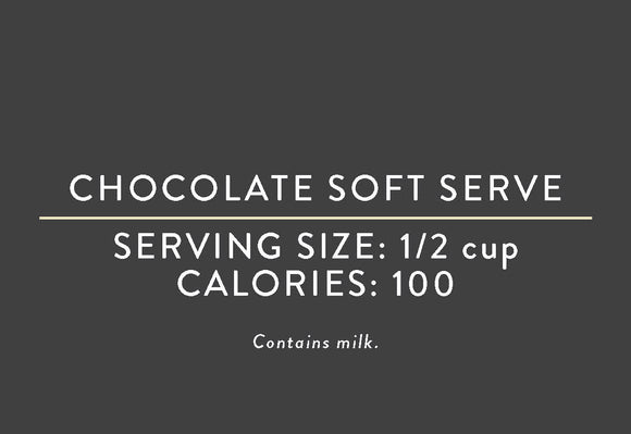 Chocolate Soft Serve <br> (03/15/17 REV NUT)