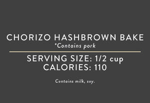 Chorizo Hashbrown Bake <br> (12/27/21 REV NUT)