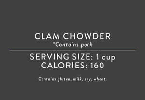 Clam Chowder<BR> (11/26/19 REV NUT)