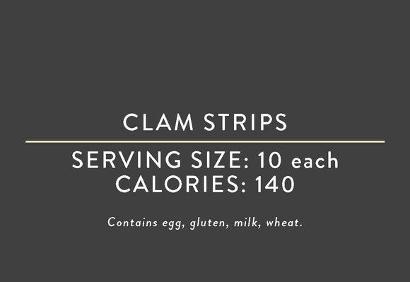 Clam Strips<BR>(03/15/17 REV NUT)