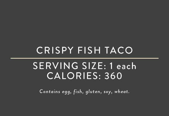 Crispy Fish Taco (05/15/17 REV NUT)