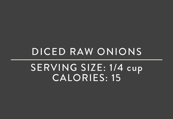 Diced Raw Onions <BR> (03/15/17 REV NUT)