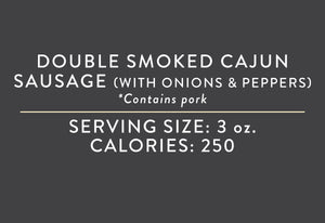 Double Smoked Cajun Sausage With Onions and Peppers (09/19/19 REV NUT)