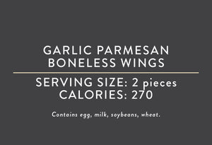 Garlic Parmesan Boneless Wings  <BR>  (08/09/25 REV NUT)