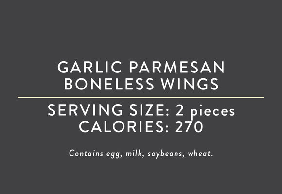 Garlic Parmesan Boneless Wings  <BR>  (08/09/25 REV NUT)