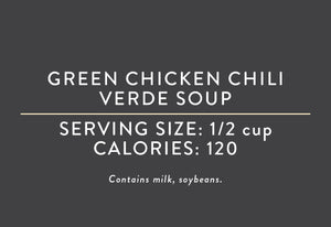 Green Chicken Chili Verde Soup <BR>  (07/09/25 REV NUT)