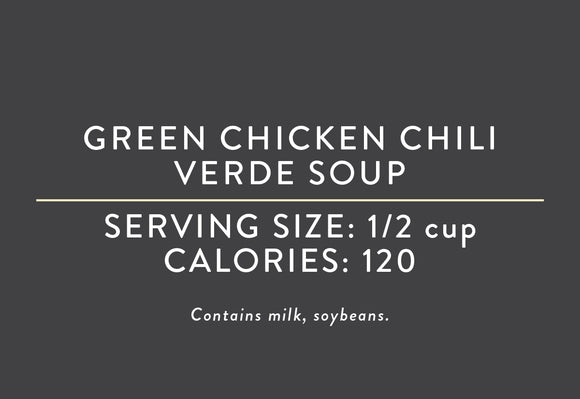 Green Chicken Chili Verde Soup <BR>  (07/09/25 REV NUT)
