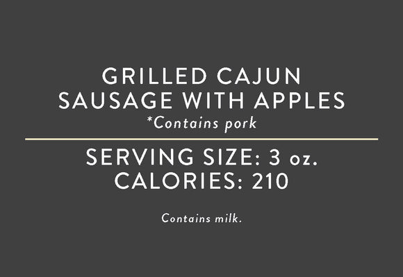 Grilled Cajun Sausage with Apples (08/29/17 REV NUT) <BR>