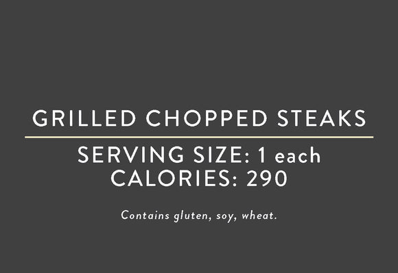 Grilled Chopped Steaks<BR> (03/15/17 REV NUT)