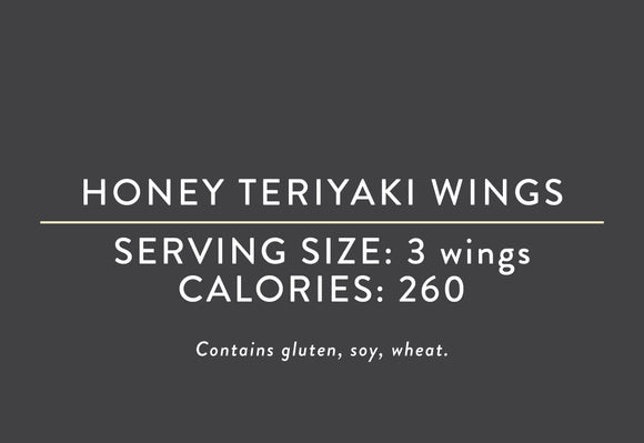 Honey Teriyaki Wings <BR> (08/11/23 REV NUT)