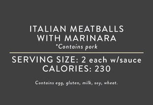 Italian Meatballs with Marinara (08/15/21 REV NUT)