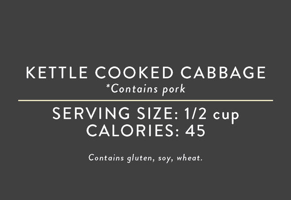 Kettle Cooked Cabbage<BR> (05/07/17 REV NUT)