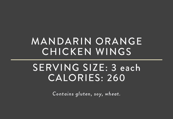 Mandarin Orange Chicken Wings (REV NUT 083122)<br>