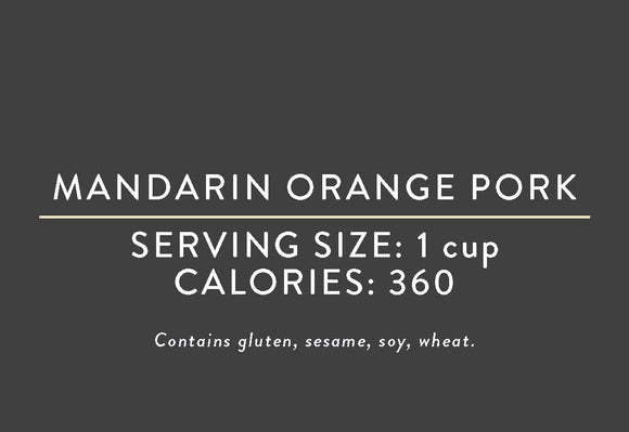 Mandarin Orange Pork<BR> (08/31/22 REV NUT)