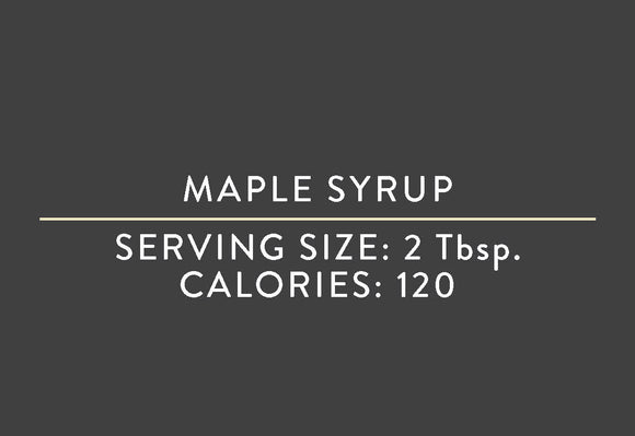 Maple Syrup<BR> (03/15/17 REV NUT)