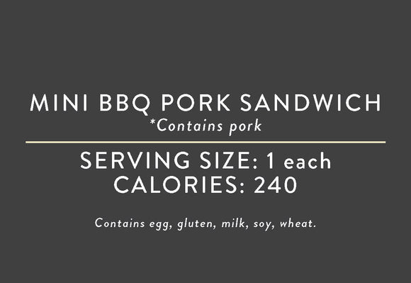 Mini BBQ Pork Sandwich (03/15/17 REV NUT)