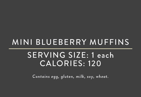 Mini Blueberry Muffins<BR> (03/15/17 REV NUT)