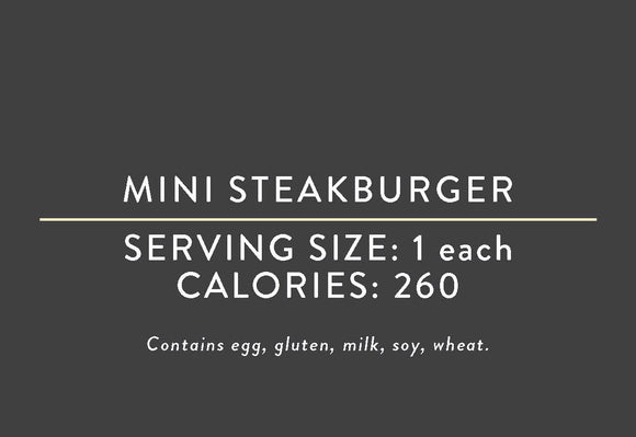 Mini Steakburger <BR> (4/13/22 REV NUT)