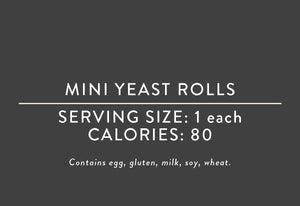 Mini Yeast Rolls<BR> (03/15/17 REV NUT)