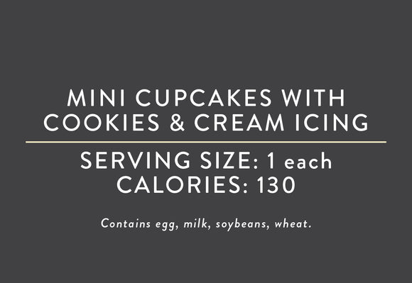 Mini Cupcakes with Cookies & Cream Icing <BR>  (05/21/25 REV NUT)