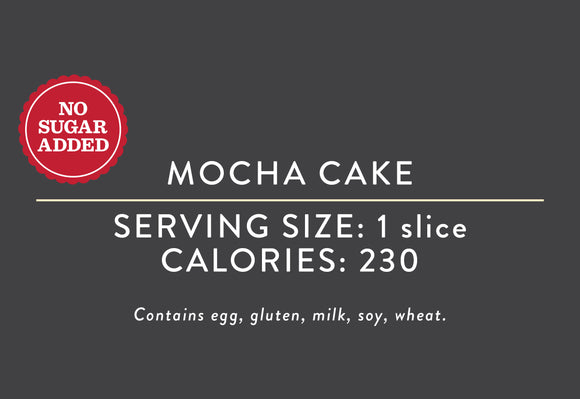 No Sugar Added Mocha Cake (12/27/21 REV NUT) <BR>