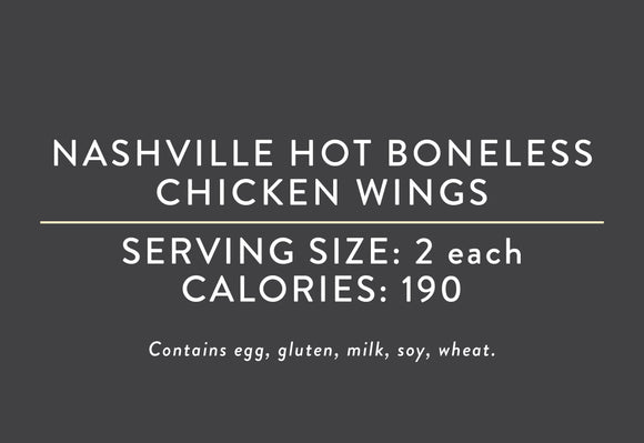 Nashville Hot Boneless Chicken Wings