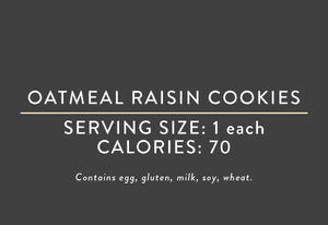 Oatmeal Raisin Cookies<BR> (03/15/17 REV NUT)