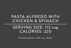 Pasta Alfredo with Chicken and Spinach (07/15/17 REV NUT)