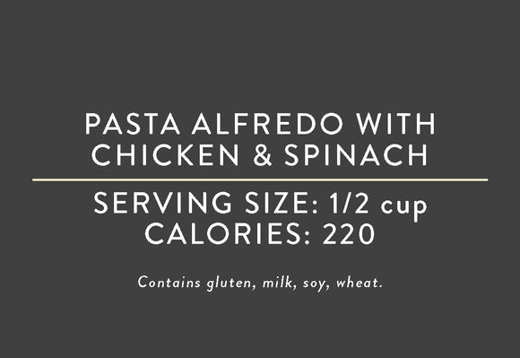 Pasta Alfredo with Chicken and Spinach (07/15/17 REV NUT)