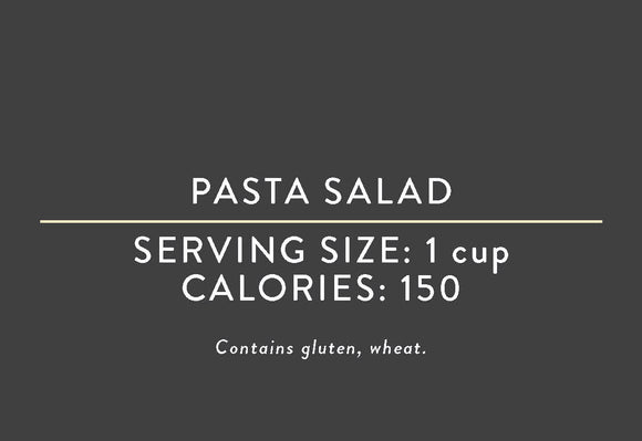 Pasta Salad <BR>(03/15/17 REV NUT)