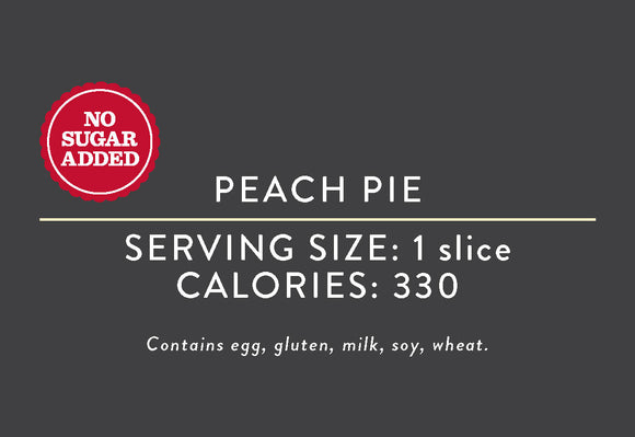 Peach Pie (No Sugar Added)  <BR> <BR>