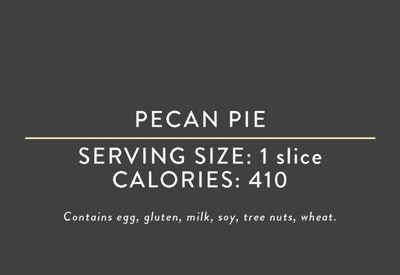 Pecan Pie (3/15/17 REV NUT) <BR> <BR>