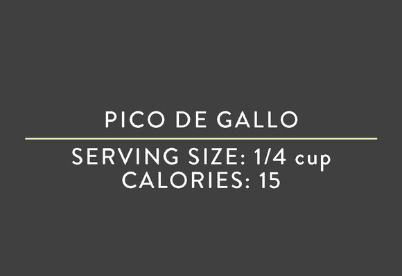 Pico de Gallo<BR> (03/15/18 REV NUT)