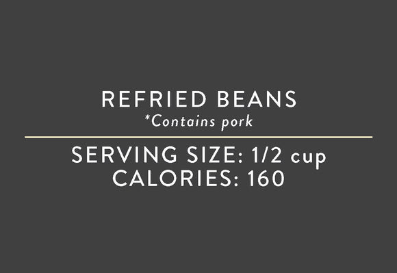 Refried Beans<BR> <BR> (03/15/17 REV NUT)