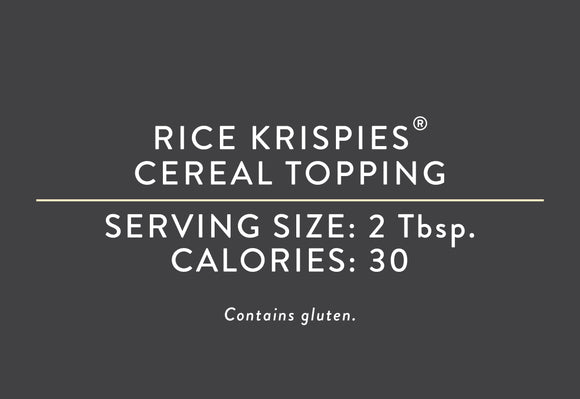 Rice Krispies Cereal Topping<BR> <BR>