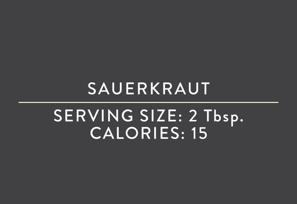 Sauerkraut<BR> <br> (09/21/18 REV NUT)